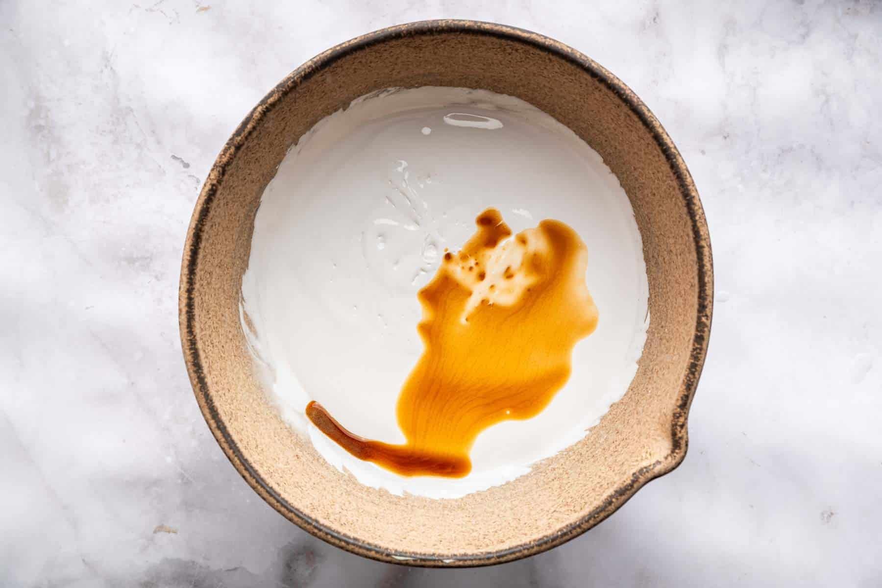 White fluff with vanilla splashed on top.